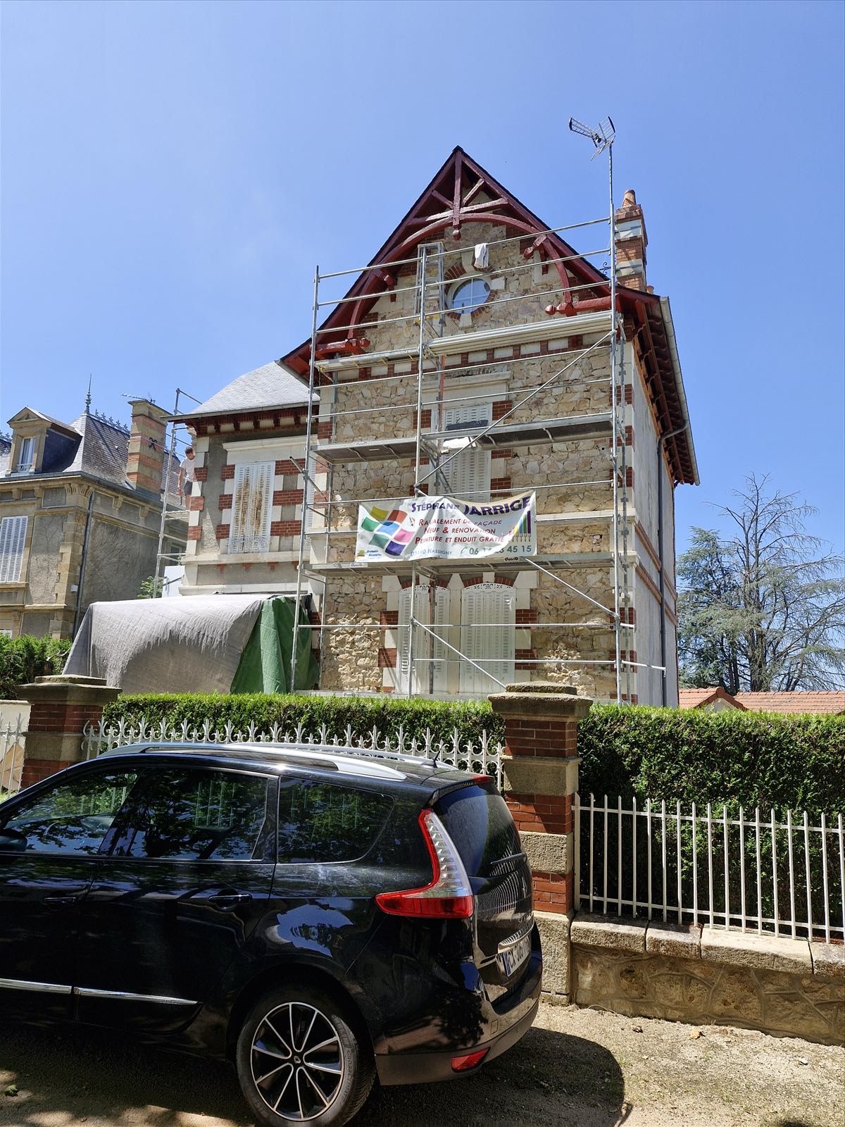 Chantier de ravalement de façade réalisé par Jarrige Stéphane